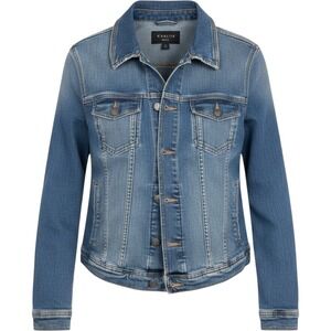 Talbots Denim Jacket Womens 2XP Blue Stretch Jean Trucker Coat Petite Plus Size‎